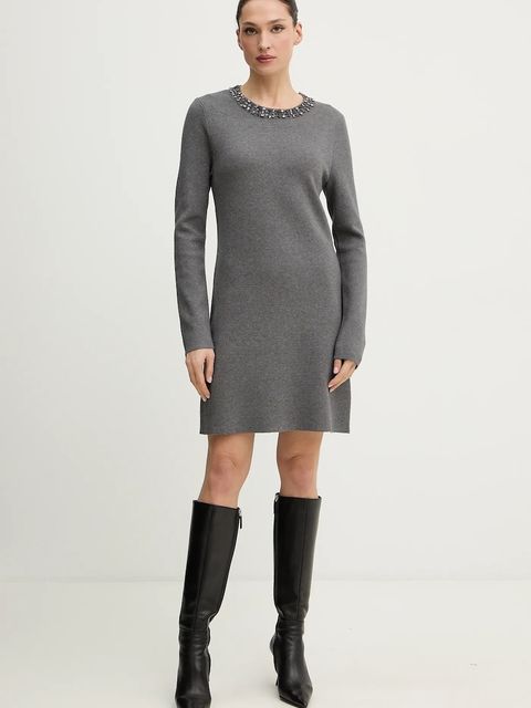 Morgan sukienka kolor szary mini rozkloszowana RMCHO - zdjęcie produktu nr 2