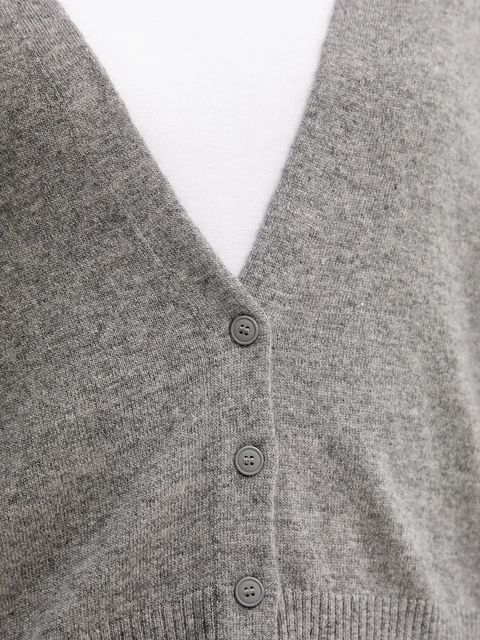 United Colors of Benetton kardigan z dodatkiem wełny damski kolor szary lekki 102HD6052