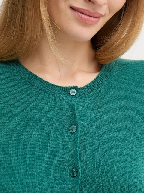 United Colors of Benetton kardigan wełniany kolor zielony lekki - zdjęcie produktu nr 2