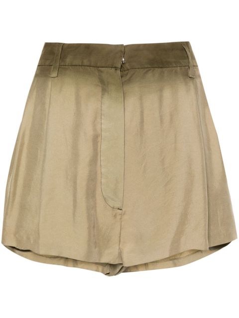 Prada pleated silk shorts - Neutrals - zdjęcie produktu nr 1