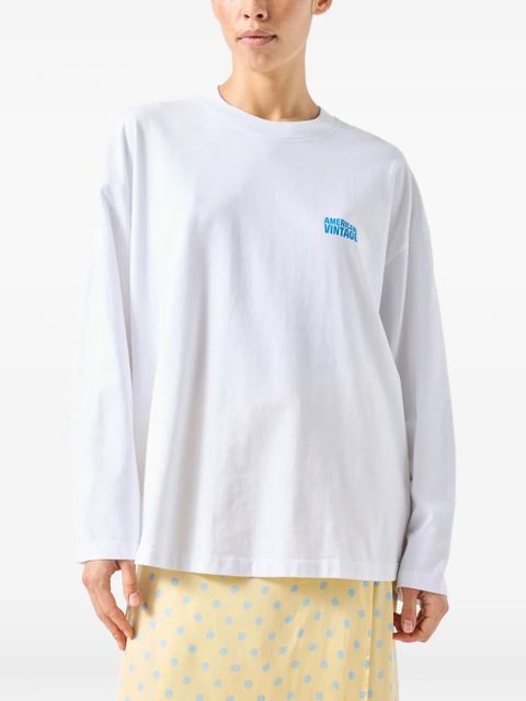 American Vintage Gixy long-sleeve round-neck T-shirt - White