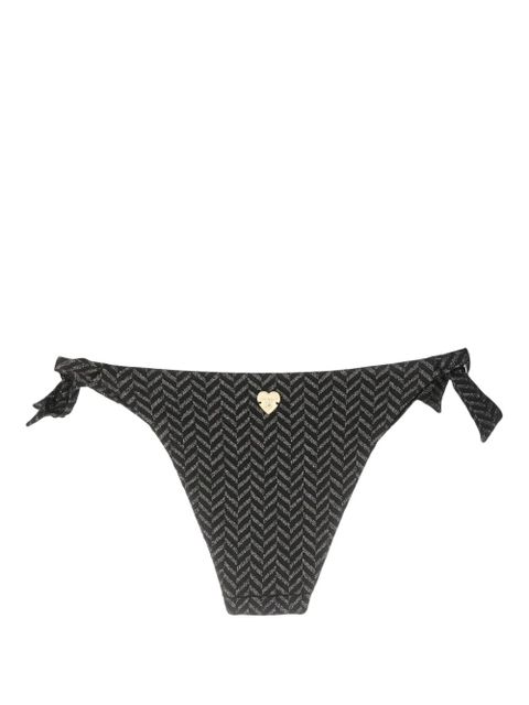 TWINSET herringbone-pattern bikini bottoms - Black - zdjęcie produktu nr 2