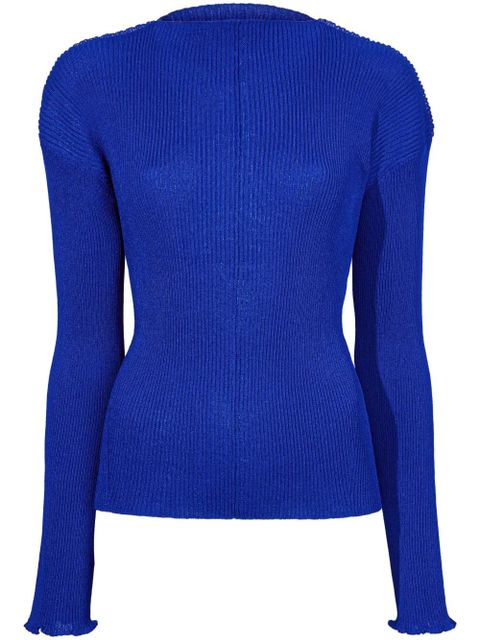 Proenza Schouler mock-neck ribbed sweatshirt - Blue - zdjęcie produktu nr 1