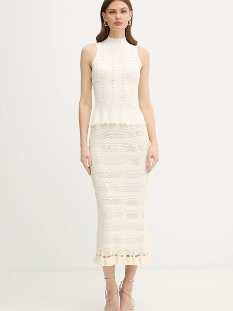 Twinset top kolor beżowy z półgolfem 261TP3052 - zdjęcie produktu nr 2