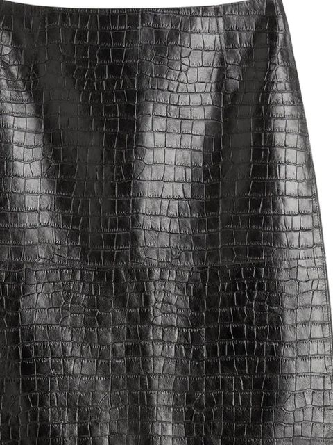 TOTEME panelled embossed midi skirt - Brown - zdjęcie produktu nr 2