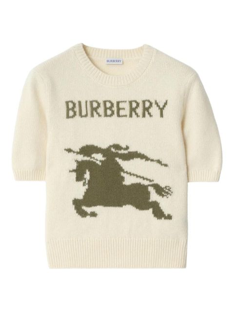 Burberry logo-equestrian knight T-shirt - Neutrals - zdjęcie produktu nr 1