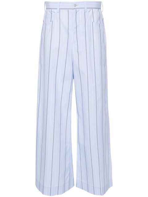 Marni poplin striped wide trousers - Blue - zdjęcie produktu nr 1