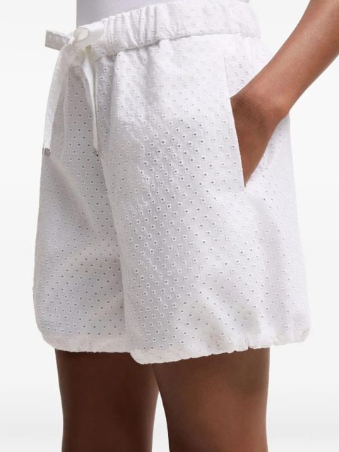 Moncler San Gallo eyelet drawstring shorts - White