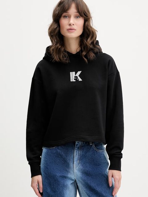 Karl Lagerfeld Jeans bluza z kapturem damska bawełniana - zdjęcie produktu nr 2