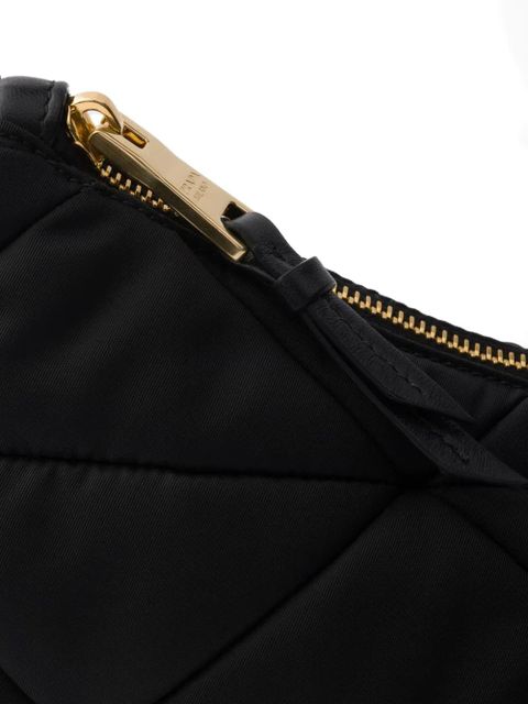 Prada padded logo shoulder bag - Black