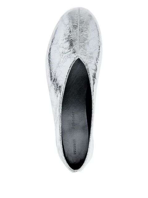 Proenza Schouler Tee crinkled ballet flats - Silver - zdjęcie produktu nr 2