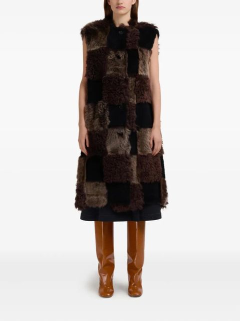Marni patchwork faux fur gilet - Brown - zdjęcie produktu nr 2