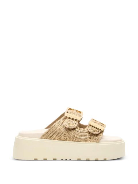 Casadei Thaiti Birki buckle slides - Gold - zdjęcie produktu nr 1