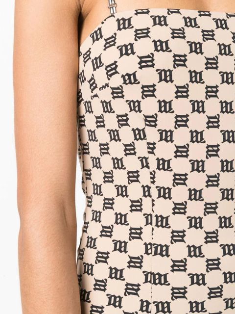 MISBHV monogram-print minidress - Neutrals