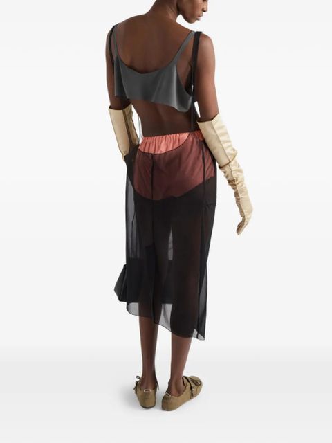 Prada crepe de chine top - Grey