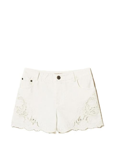TWINSET lace-detail shorts - White - zdjęcie produktu nr 1