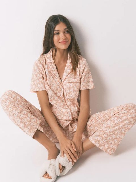 women'secret piżama bawełniana damska kolor pomarańczowy bawełniana 4852098