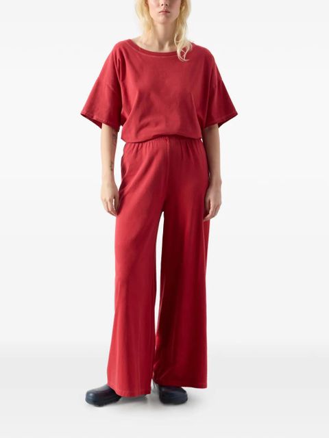 American Vintage Pymaz elasticated cotton track pants - Red - zdjęcie produktu nr 2