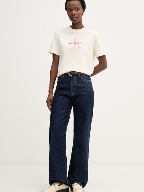 Calvin Klein Jeans t-shirt damski bawełniany - zdjęcie produktu nr 1