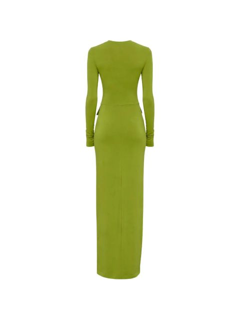 Nanushka Shada long-sleeved maxi dress - Green - zdjęcie produktu nr 2