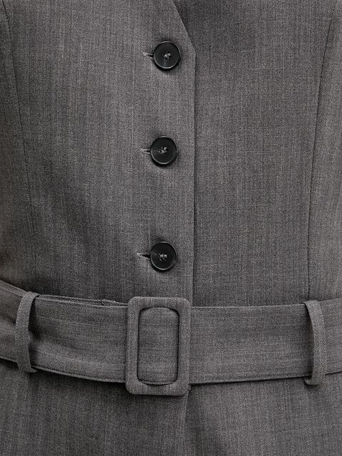 Sisley kombinezon kolor szary z dekoltem w szpic 41NDLT00P - zdjęcie produktu nr 2