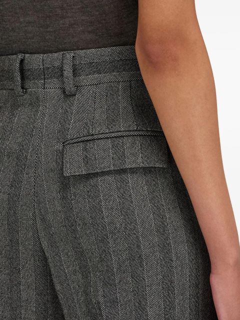 Ferragamo chevron-pattern trousers - Black