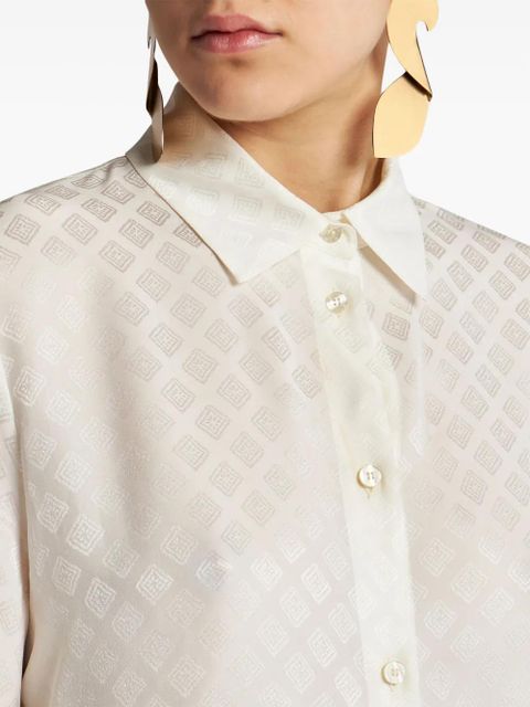 ETRO silk jacquard shirt - White