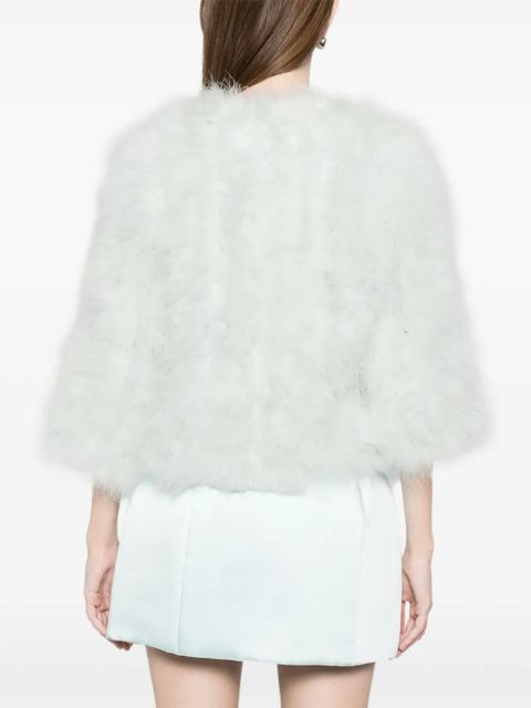 Yves Salomon round neck jacket - Green