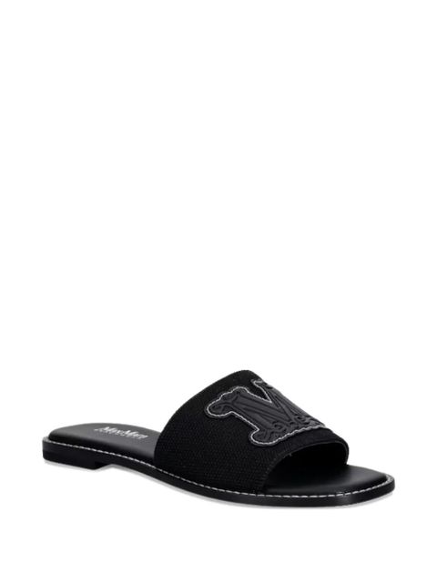 Max Mara logo-appliqué sandals - Black - zdjęcie produktu nr 2