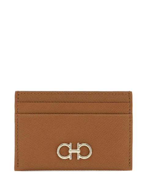 Ferragamo logo-plaque card holder - Brown - zdjęcie produktu nr 1