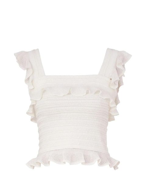ZIMMERMANN Luna ruffled top - White - zdjęcie produktu nr 1