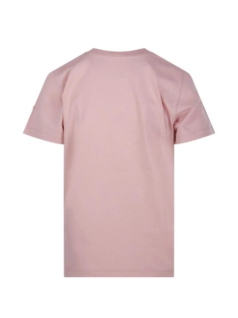 Moncler logo-detail crew-neck T-shirt - Pink - zdjęcie produktu nr 2