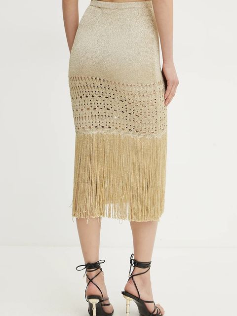Simona Corsellini spódnica kolor złoty midi ołówkowa P25CPGOO01