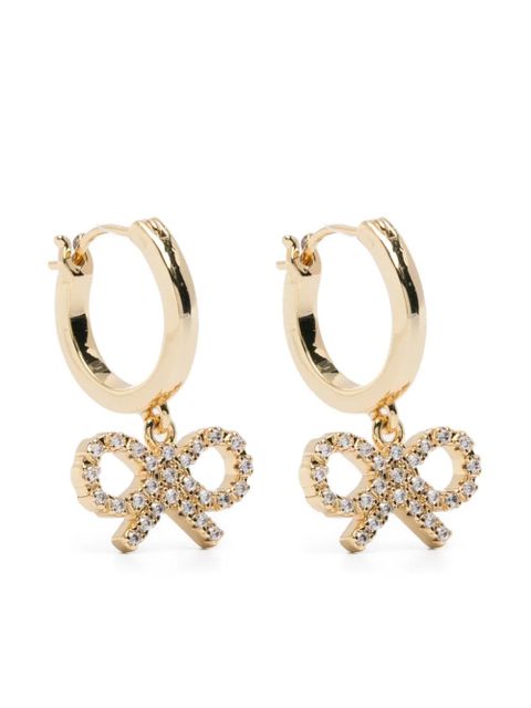Self-Portrait bow hoop earrings - Gold - zdjęcie produktu nr 1