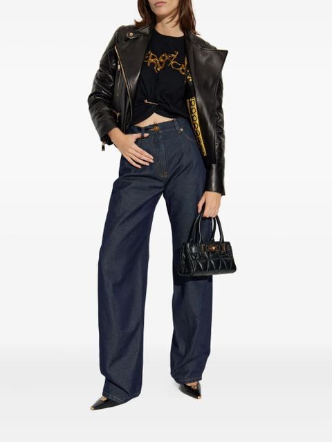 Versace embellished knot-detail T-shirt - Black