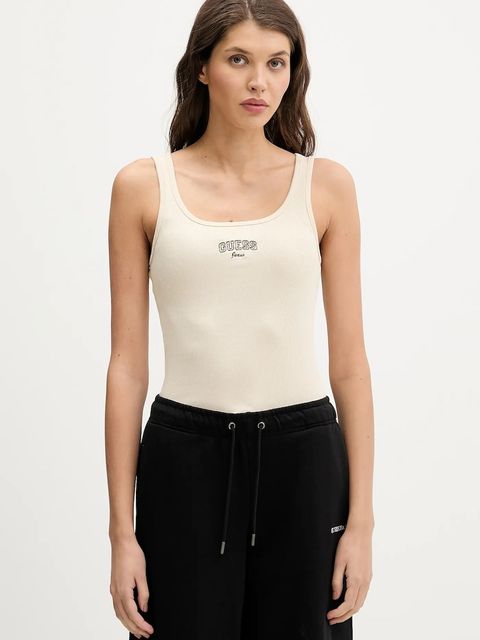 Guess Jeans top kolor beżowy W6RP20 KA0H1 - zdjęcie produktu nr 1