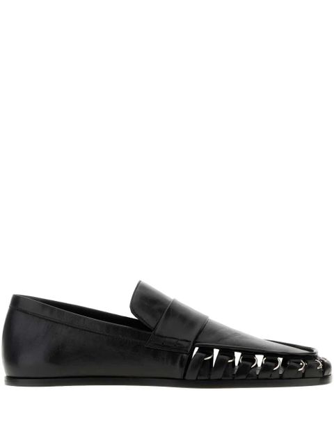 Jil Sander Nikki chain-trimmed leather loafers - Black - zdjęcie produktu nr 2