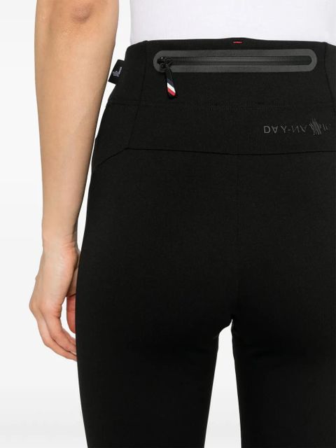 Moncler Grenoble rubberised-logo performance leggings - Black
