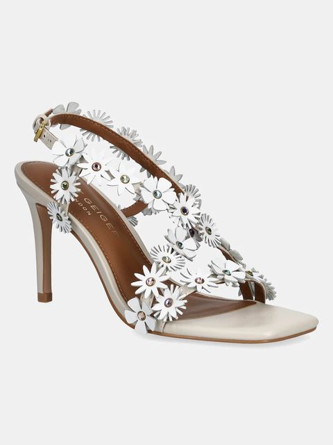 Kurt Geiger London sandały skórzane Flower Sandal kolor biały 4353244109 - zdjęcie produktu nr 1