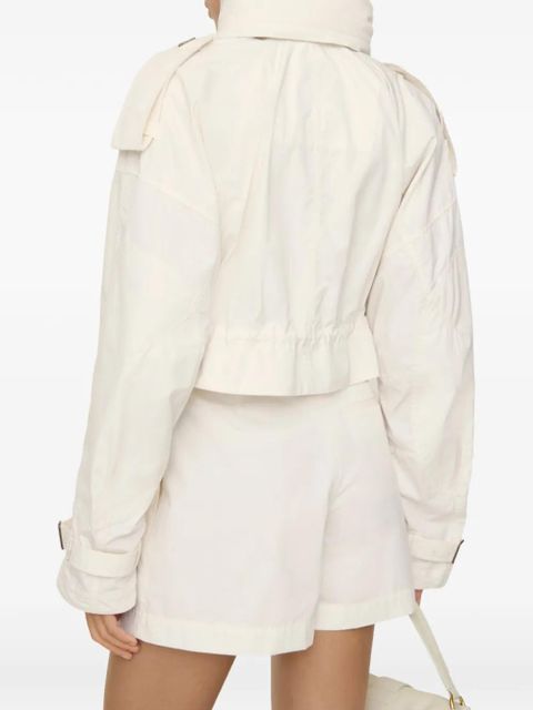 Burberry cropped lightweight cotton Ladymoor jacket​ - Neutrals