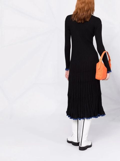 Proenza Schouler V-neck silk-blend dress - Black