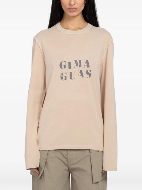 Gimaguas logo-print long-sleeve T-shirt - Neutrals - zdjęcie produktu nr 1