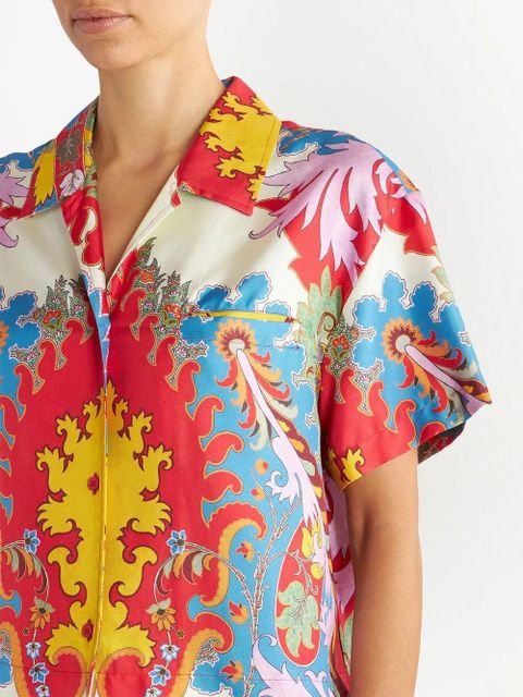 ETRO graphic-print short-sleeve T-shirt - Red - zdjęcie produktu nr 2