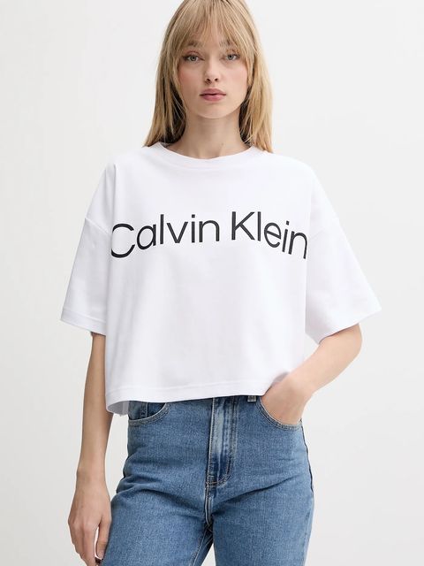 Calvin Klein t-shirt bawełniany damski kolor biały LV044C903G - zdjęcie produktu nr 1