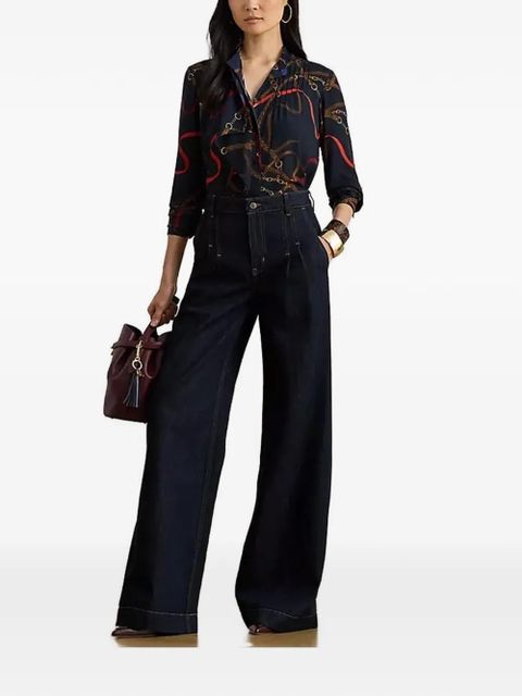 Lauren Ralph Lauren printed pleated shirt - Blue - zdjęcie produktu nr 2