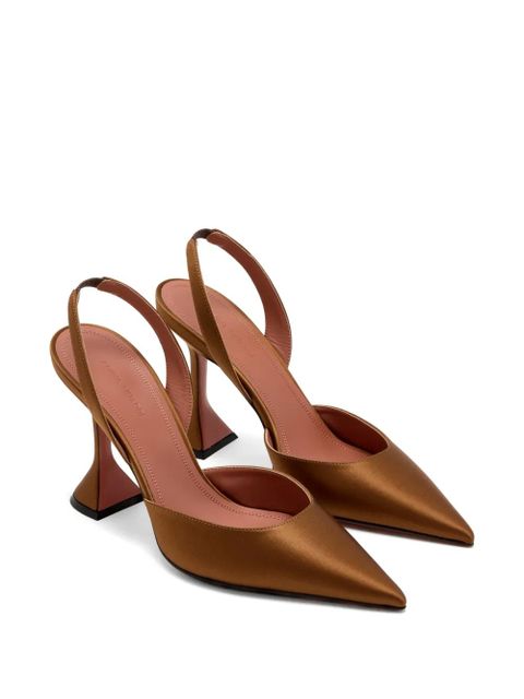 Amina Muaddi 95mm Holli pumps - Brown - zdjęcie produktu nr 2