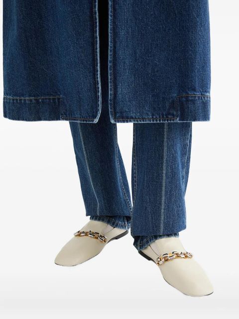 Jil Sander leather loafers - White