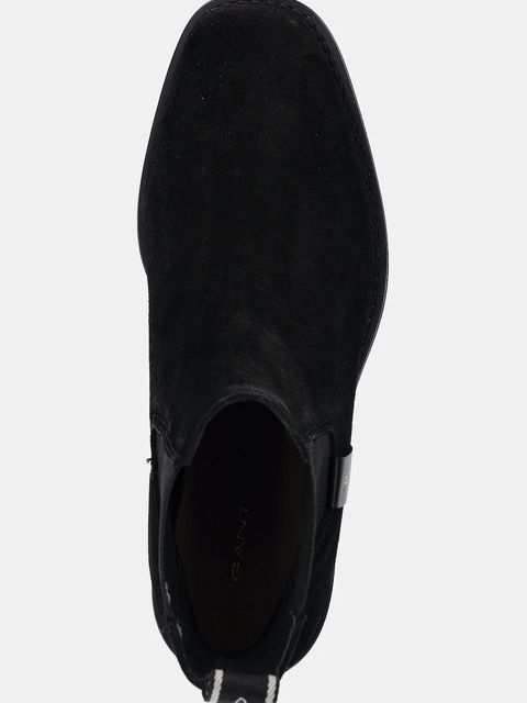 Gant sztyblety zamszowe Fayy damskie kolor czarny na płaskim obcasie 31553127