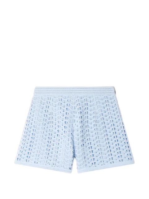 SANDRO high-waisted beaded crochet shorts - Blue - zdjęcie produktu nr 1