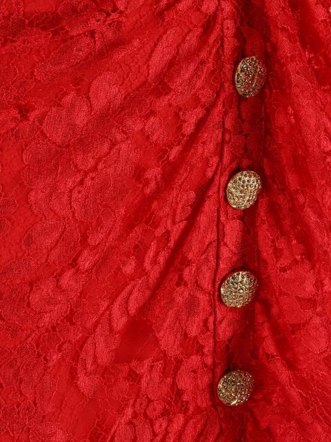 Alessandra Rich floral lace dress - Red